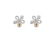 Babao Jewelry Hollow Flower 18K Platinum Plated Swarovski Elements Cubic Zirconia Crystal Stud Earrings