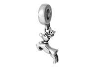 Babao Jewelry Chrismas Deer 925 Sterling Silver Dangle Bead fits Pandora European Charm Bracelets