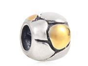 Babao Jewelry Special 925 Sterling Silver Bead With 18K Gold Plated fits Pandora European Charm Bracelets