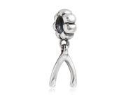 Babao Jewelry Wishbone 925 Sterling Silver Dangle Bead fits Pandora European Charm Bracelets Babao Jewelry Wishbone 925 Sterling Silver Dangle Bead fits Pandora European Charm Bracelets