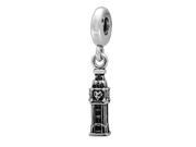 Babao Jewelry Bell Tower 925 Sterling Silver Dangle Bead fits Pandora European Charm Bracelets