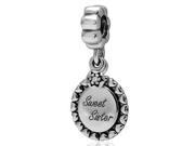 Babao Jewelry Sweet Sister White CZ Crystals 925 Sterling Silver Dangle Bead fits Pandora European Charm Bracelets