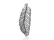 Babao Jewelry White Feather White CZ Crystals 925 Sterling Silver Bead fits Pandora European Charm Bracelets