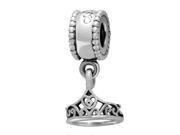 Babao Jewelry Arrogance Crown 925 Sterling Silver Dangle Bead fits Pandora European Charm Bracelets