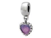 Babao Jewelry Pretty Heart 925 Sterling Silver Dangle Bead fits Pandora European Charm Bracelets