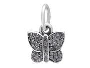Babao Jewelry Pretty Buttrtfly White CZ Crystals 925 Sterling Silver Dangle Bead fits Pandora European Charm Bracelets
