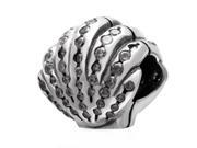 Babao Jewelry Shell White CZ Crystals 925 Sterling Silver Bead fits Pandora European Charm Bracelets