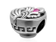 Babao Jewelry A Bowl Of Noodles Rose CZ Crystals 925 Sterling Silver Bead fits Pandora Style European Charm Bracelets