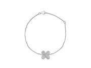 Babao Jewelry Dream Butterfly 18K Platinum Plated Authentic 925 Sterling Silver Clear CZ Crystal Bracelet