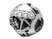 Babao Jewelry Slot Machine White CZ Crystals 925 Sterling Silver Bead fits Pandora Style European Charm Bracelets