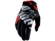 100% Ridefit 2017 MX Offroad Gloves Black Red SM