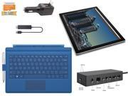 Microsoft Surface Pro 4 Core i5 6300U 16GB 256GB 12.3 touch screen w 2736x1824 3K 3 2 QHD Windows 10 Pro Blue Cover w Pen Holder Dock Wireless Display Bun