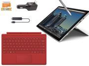Microsoft Surface Pro 4 Core i5 6300U 16GB 256GB 12.3 touch screen w 2736x1824 3K 3 2 QHD Windows 10 Pro Red Cover Wireless Display Bundle