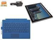 Microsoft Surface Pro 4 Core i5 6300U 4G 128GB 12.3 touch screen w 2736x1824 3K 3 2 QHD Windows 10 Pro Blue Cover w Pen Holder Bundle