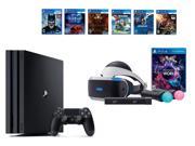 PlayStation VR Bundle 8 Items VR Bundle PlayStation 4 Pro 1TB 6 VR Game Disc Until Dawn Rush of Blood EVE Valkyrie Battlezone Batman Arkham VR DriveClub Bat