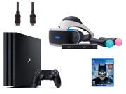 PlayStation VR Start Bundle 5 Items VR Headset Move Controller PlayStation Camera Motion Sensor PlayStation 4 Pro 1TB VR Game Disc Arkham VR