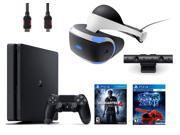 PlayStation VR Bundle 4 Items VR Headset Playstation Camera PlayStation 4 Slim 500GB Console Uncharted 4 VR Game Disc PSVR Battlezone