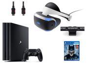 PlayStation VR Bundle 4 Items VR Headset Playstation Camera PlayStation 4 Pro 1TB VR Game Disc Arkham VR