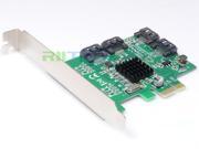 PCIe PCI Express to SATA 3 iii 4 Port Hard Drive HDD Controller Card Adapter SATA 3.0 6Gb Marvell Chipset 9215