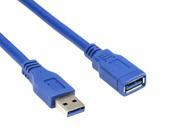 Hi Speed USB 3.0 Male to Female Extension Data Cable Cord Adapter in Blue 6 FT Feet 5Gbps