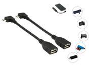 RIITOP 2Pack 5 inch Micro USB 2.0 Male to USB Type A Female Host OTG Cable Adapter M F For HTC LG Sony Xiaomi Meizu Nokia N810 Nexus 7 Android mobile phone Tabl