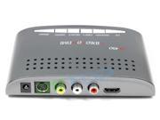 S Video Composite RCA Audio Video AV CVBS to HDMI Converter Adapter 1080p Upscaler