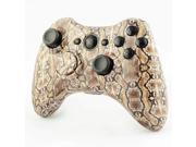 Designer Hydro Dipped Controller Replacement Shell for Xbox 360 Brown Snake Skin