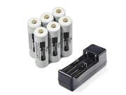 LEMAI® 6x 14500 3.7V AA Li ion Rechargeable Battey For LED Torch Flashlight Charger