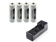 LEMAI® 4x 14500 3.7V AA Li ion Rechargeable Battey For LED Torch Flashlight Charger