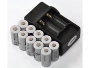 LEMAI® 10x 2200mAh 3.7V 16340 CR123A Rechargeable Li ion Battery Charger For Ultrafire LED Flashlight Flash Light Torch Laser Pointer