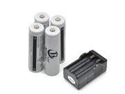 LEMAI 4x 5000mAh 3.7V 18650 NCR Rechargeable Li ion Battery Charger For Ultrafire TrustFire LED Flashlight Torch Laser Pointer