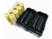 LEMAI® YELLOW Ultrafire 8 Pieces 5000mAh 3.7V 18650 NCR Rechargeable Li ion Battery Pack Cell 2X Charger For Ultrafire TrustFire CREE XM L T6 LED Flashlight