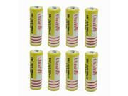LEMAI Yellow Ultrafire 8Pcs 18650 5000mah Li ion Rechargeable Battery for Ultrafire LED Flashlight