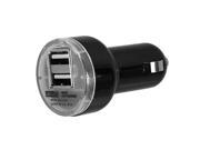 Vanda® PowerJolt Dual Universal Micro USB Port Car Charger Adaptor for for iPad Tablets 1 Amp for iPod iPhone Smartphone Black