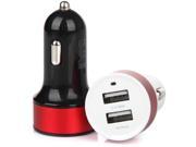 Vanda® Dual Port USB Car Charger for for iPad Tablets 1 Amp for iPod iPhone Smartphone Supports iOs 8 Red