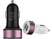 Vanda® 3.1A Dual USB Port Car Charger Portable Travel Charger Rapid Car Charger Auto Adapter for iPad Tablets 1 Amp for iPod iPhone Smartphone Purple