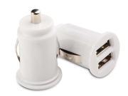 Vanda® 10W 2.1A Mini Dual USB Car Charger in White