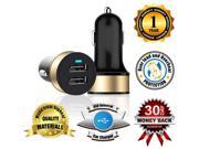 Vanda® Car Charger Dual High Speed USB Port Car Charger w for iPhone 6 5; iPad Air 2 mini 3; Galaxy S5 S4; Note 4 3; Nexus 6 9 and More Gold