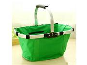 Foldable Shopping Picnic Basket with Handle Water proof for Outdoor Green Colour
