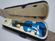 Student Acoustic Violin Full 1 8 Maple Spruce with Case Bow Rosin Blue Color