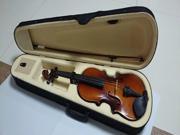 Student Acoustic Violin Full 1 4 Maple Spruce with Case Bow Rosin Wood Color