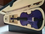 Student Acoustic Violin Full 1 2 Maple Spruce with Case Bow Rosin Purple Color