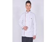 Long Sleeve Kitchen Cook Working Uniform Chef Waiter Waitress Coat Jacket White