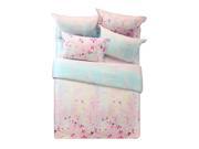 Northern Lights Tencel bedding Duvet Cover Flat sheet Pillow Case Peach blossom Pattern Super Soft 4 Piece