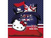 Northern Lights Children cotton series HELLO KITTY British style 4 Pieces Quilt cover Flat sheet Pillowcase