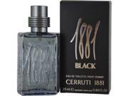 CERRUTI 1881 BLACK by Nino Cerruti EDT SPRAY .85 OZ