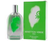 BENETTON VERDE by Benetton EDT SPRAY 3.4 OZ