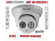 New model DS 2CD2335 I replace DS 2CD2332 I 3MP Array 30m IR Network Dome Security Ip Camera Support H.265 and Multi language. OEM