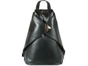 Visconti Stylish Triangular Soft Classic Bag Genuine Quality Leather Backpack Medium Black 18258