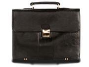 Visconti 01775 Classic Extra Large Front Lock Black Business Case Handbag Genuine Quality Leather